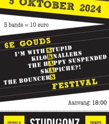 Save the Date! Gouds SKAasfestival #6 vindt plaats op zaterdag 5 oktober 2024! Met I'm With Stupid, Kiloknallers, The Happy Suspended, Skapiche?! en The Bouncers.